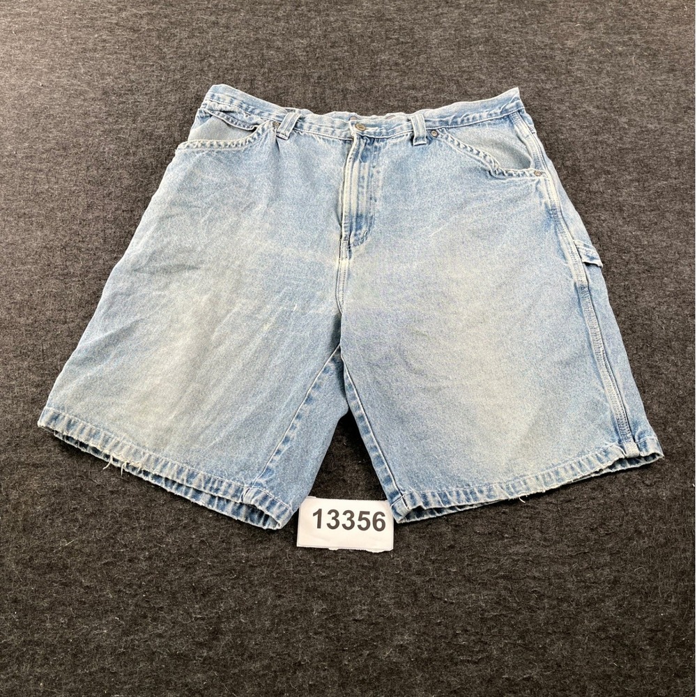 Corniche Carpenter Shorts Mens 40 Blue Denim Cotton Light Wash Workwear Utility